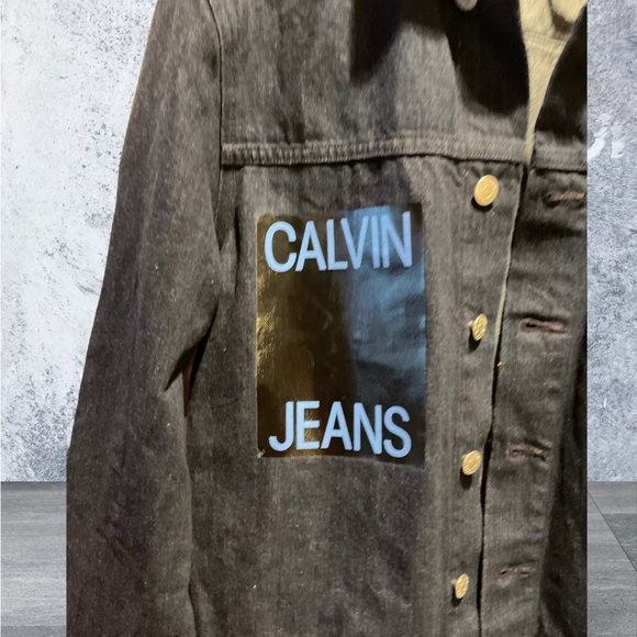 ** Calvin Klein UNISEX Indigo Blue Denim Jean Jacket - Picture 5 of 7